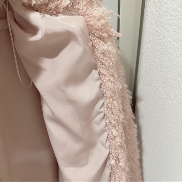 Willow & Clay Shaggy Faux Fur Jacket Pink XS - Picture 5 of 7